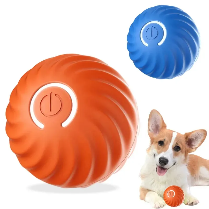 Recarregável cão bola durável interativo cão elétrico saltando bola brinquedo para filhotes