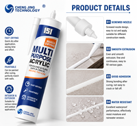 Scellant acrylique A100 blanc de 300 ml, adhésif longue durée, silicone acrylique neutre pour le bois