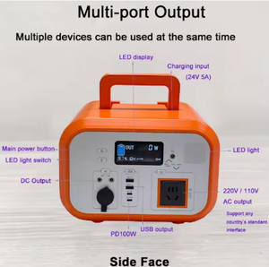 Panjixin แผงโซลาร์ LiFePO4แบบพกพา600W, อินเวอร์เตอร์เพียวไซน์เวฟอินเวอร์เตอร์ MPPT คอนโทรลเลอร์ Type C สำหรับรถยนต์ใช้งานกลางแจ้ง - Product Image 5