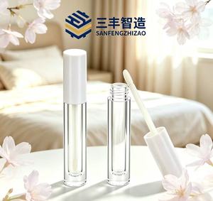 Empty Lip Gloss Tube Clear Round White With Wand Applicator Refillable Leakproof DIY Cosmetic Packaging Wholesale - Product Image 6