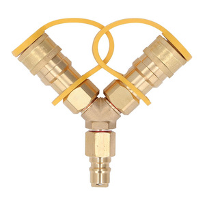 Adaptador para tanque de propano, conector de latón tipo Y de 3/8 para estufa de camping, conversión de botella de gas portátil - Product Image 4