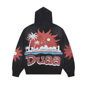 Ultima Novità Europea: Felpa Sportiva con Zip DUAA e Strass Stampati, <span class=keywords><strong>Abbigliamento</strong></span> <span class=keywords><strong>Hip</strong></span>-<span class=keywords><strong>hop</strong></span> <span class=keywords><strong>da</strong></span> Uomo in Vendita all'Ingrosso - Product Image 3