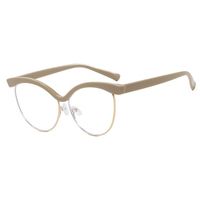 Lunettes optiques rectangulaires unisexes anti-lumière bleue, monture simple et tendance, semi-cerclées, bloquant la lumière bleue