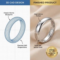 Siempre suyo, siempre tuyo |   Anillo de Boda Clásico Delgado de Oro de 18K Pulido |   Dome Comfort Fit |   El Anillo Esencial Diario