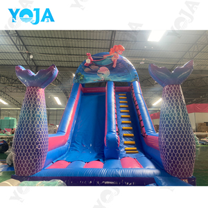 Château Gonflable Commercial Rose Thème Sirènes Princesse – Combo Toboggan et Aire de Jeu pour Enfants – Idéal <span class=keywords><strong>Jardin</strong></span> ou École – <span class=keywords><strong>Prix</strong></span> Usine - Product Image 4