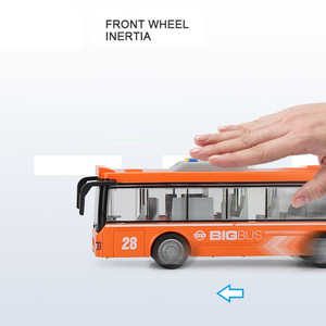 <span class=keywords><strong>Autobus</strong></span> <span class=keywords><strong>Giocattolo</strong></span> Elettrico con Luci e Musica per Bambini, Scala 1:16, <span class=keywords><strong>Autobus</strong></span> a Due Piani con Porte Apribili, <span class=keywords><strong>Autobus</strong></span> Scolastico, Camion <span class=keywords><strong>Giocattolo</strong></span> a Frizione - Product Image 3