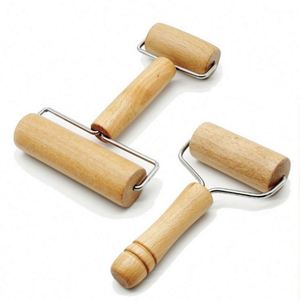 Rodillo de Masa de Madera Portátil Antiadherente, Rodillo Pequeño para Pizza, para Hornear y Cocinar en Casa - Product Image 1