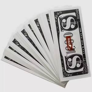 100 Pièces de Faux Billets Euro en Papier Couché, Accessoires de Scène pour Dessins Animés et Nouvel An, avec Gaufrage, Nouveauté - Product Image 1