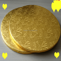 Planche à gâteau ondulée personnalisée 6 8 10 12 14 pouces or blanc argent base tambours à gâteau de Noël en gros