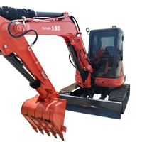 Excavatrice Kubota U50-4 d'occasion avec système hydraulique KYB, idéale pour vergers et canalisations municipales, disponible pour l'exportation mondiale