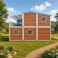 Maison conteneur portable à 2 étages, démontable, à assembler rapidement, maison modulaire préfabriquée en kit, à vendre