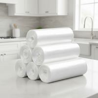 Sac poubelle jetable en PE avec soufflet latéral, impression Gravnre, thermoscellable, en LDPE/HDPE, personnalisé pour usage domestique