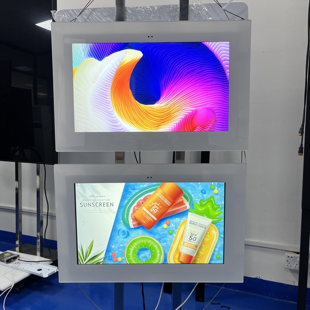 High Brightness 21.5-Inch 1080P LCD Display for Shopping Mall Dual Screen Window Advertising Playback Android Digital Signage