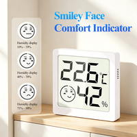 Mini thermomètre hygromètre numérique LCD en plastique, mesure de la température et de l'humidité intérieure, attraction magnétique pour reptiles, animaux de compagnie, usage domestique