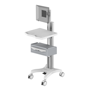 Gas Lift Medische Computer Kar Hoogte Verstelbare Ziekenhuis Rollende Behandeling Bed Iv <span class=keywords><strong>Trolley</strong></span> Met Lade Wielen - Product Image 4