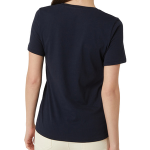 Camiseta Casual de Talla Grande para Mujer, de Tela Suave de Spandex/Poliéster, Cuello Redondo, Color Sólido, Ecológica, Transpirable, Perfecta para Uso Diario - Product Image 6