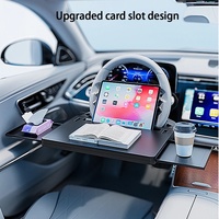 Table de bureau multifonctionnelle pour voiture avec support pour ordinateur portable, table à manger pour dossier de siège, table de volant, plateau de volant automobile