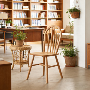 Chaise de salle à manger <span class=keywords><strong>en</strong></span> bois <span class=keywords><strong>massif</strong></span>, design minimaliste, non pliable et non rotative, pour la maison, l'hôtel, le restaurant, le café - Product Image 2