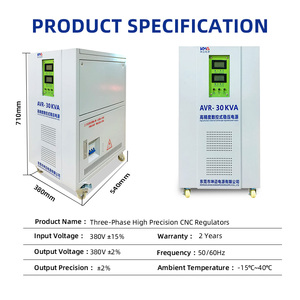 Estabilizador de Voltaje Personalizado Trifásico 380V 220V, Regulador Automático de Voltaje Inteligente AVR de 20Kva 30Kva Trifásico para Servicio - Product Image 3