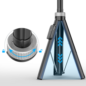 X60 điện thoại di động Selfie Stick 1.8 mét hỗ trợ trực tiếp hạt 1/4 giao diện ngoại vi giữ điện thoại di động ổn định chân máy màu đen đơn sắc - Product Image 3