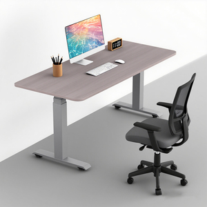 Hiện Đại Hiệu Suất Tốt Nhà Văn Phòng Kim Loại Đứng Bàn Động Cơ Kép Điện Chiều Cao Có Thể Điều Chỉnh Kinh Tế Mở rộng Bàn - Product Image 2