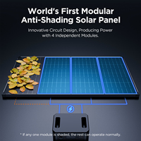 Panneau solaire en verre PERC de type N 215W, hors taxes, stock entrepôt local Guangdong, module PV monocristallin bifacial 16BB pour bateau et camping-car