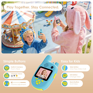 Fotocamera e Walkie Talkie per Bambini 2.4G 20MP Doppia Lente 2-in-1 con Sensore CMOS MicroSD Messa a Fuoco Fissa Video Full HD Chiamata Bidirezionale - Product Image 2