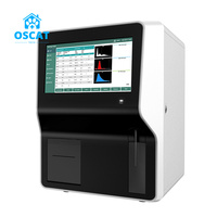 Analyseur d'hématologie vétérinaire OSCAT EX-BHA-3000 VET à 3 parties, écran tactile de 10,4 pouces, 60 échantillons/heure, certifié CE de classe II