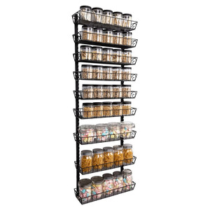 Grande capacità 9 strati in metallo <span class=keywords><strong>da</strong></span> <span class=keywords><strong>parete</strong></span> cucina porta spezie Rack portaoggetti per ampolla - Product Image 1