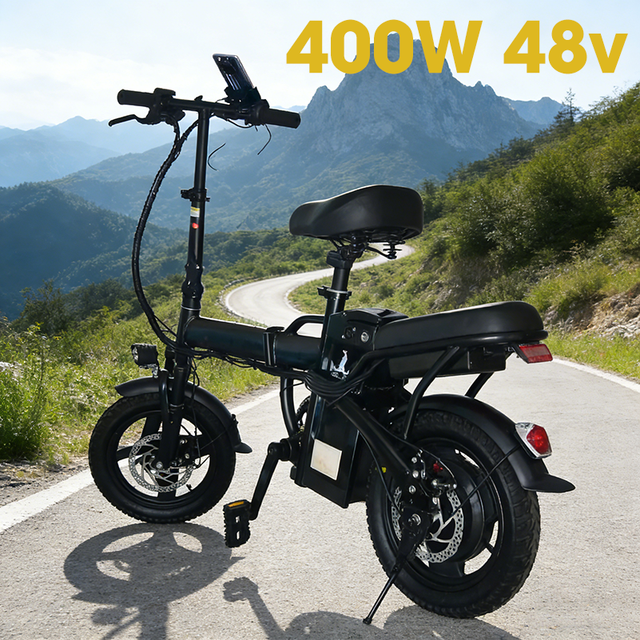 Electric City Bike 48V 60KM Range Hybrid Folding Design Lithium Battery