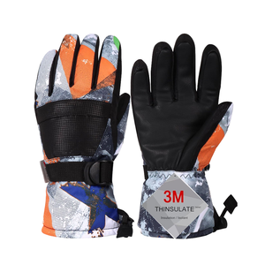 Gants de ski chauffants pour femmes, en cuir véritable, imperméables, coupe-vent, avec batterie rechargeable, écran tactile, pour l'hiver, la neige et la randonnée - Product Image 4