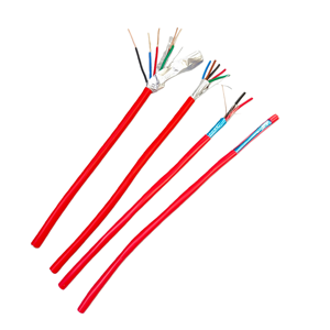 Câble d'alarme incendie 300V, 2 ou 4 conducteurs, gaine PVC rouge LSZH, torsadé non blindé, 18/16/14/12 AWG, sur bobine en bois de 1000 pieds - Product Image 1
