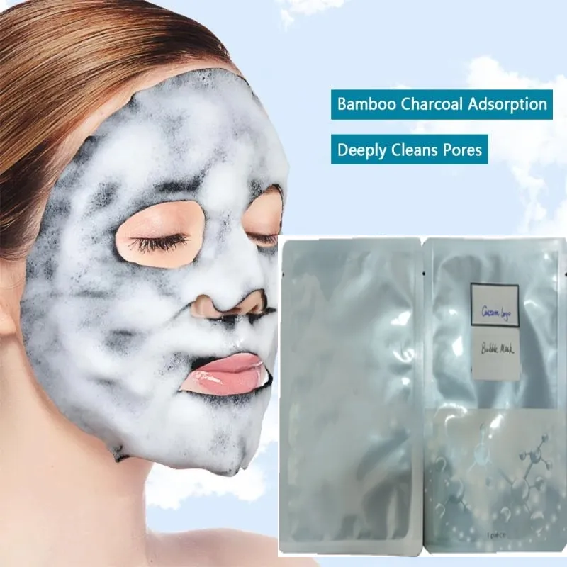 Brightening Cleaning And Calming Facial Skin Care Product Shrinking Pore   Oil Control Bubble Sheet Mask