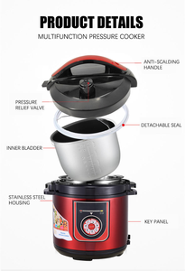 Cuisinière à pression en acier inoxydable, petite taille, cuiseur à riz domestique, grande capacité, cuisinière à pression électrique - Product Image 6