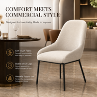Chaise de salle à manger rembourrée de luxe moderne, confort ergonomique, durabilité commerciale, design élégant, mobilier pour hôtel et restaurant