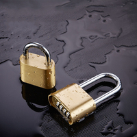 Cadenas à combinaison à 4 chiffres en alliage de zinc haute sécurité avec anse courte/longue