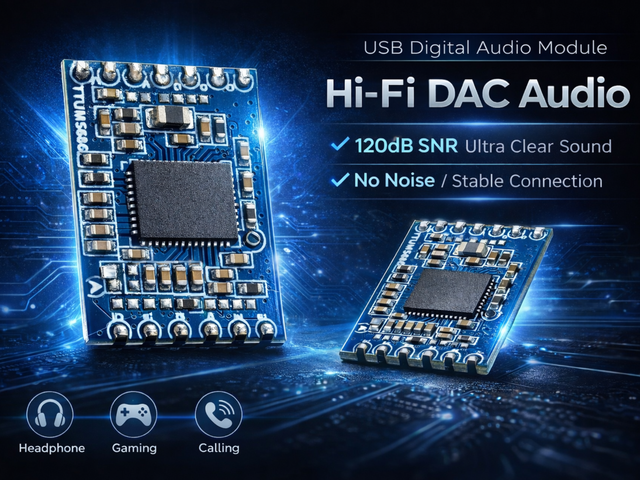Hi-Fi DAC USB Digital Audio Module ALC5686 120dB SNR Low Noise Stable Audio Solution OEM for CTIA OMTP Headphones