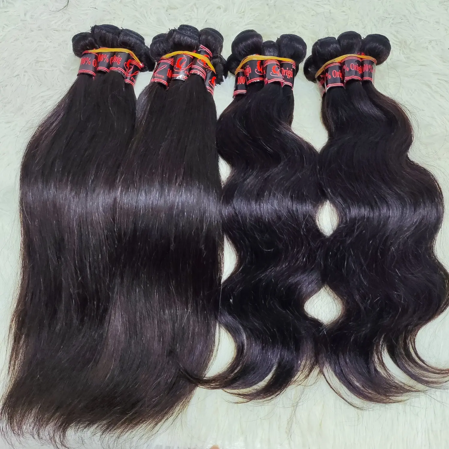 Letsfly - Extensões de cabelo onduladas para corpo liso e sedoso de 18 polegadas, cabelo natural brasileiro remy, pacote barato, envio rápido