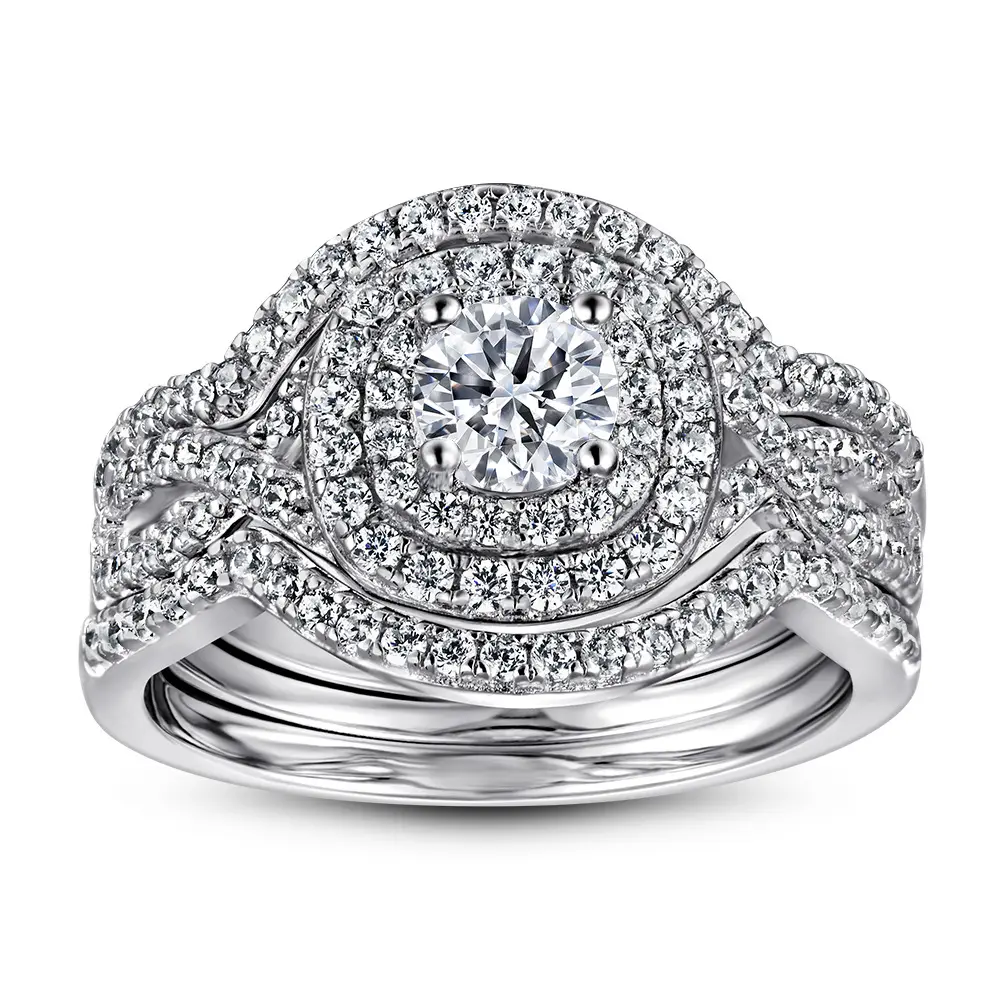 Alyans rodyum kaplama takı kadınlar olmayan kararmaz parmak gümüş nişan yüzüğü