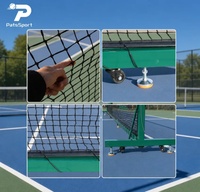 Redes de Pickleball para Exteriores con Ruedas, Red de Pickleball Rodante con Postes y Soporte para Competiciones, Red de Pickleball Profesional