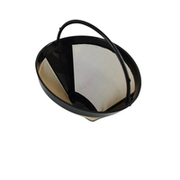 Panier-filtre à café réutilisable en acier inoxydable conique avec maille SUS304 et nylon, facile à utiliser et à nettoyer, durée de vie du filtre de 3 à 5 ans