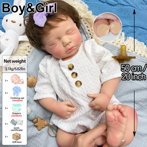 Poupée Reborn en Silicone de Qualité Peau Réelle, Cheveux Implantés, 20 pouces, LouLou Rebound, Visage Réaliste, pour Collectionneurs et Jouet pour Enfants - Product Image 2
