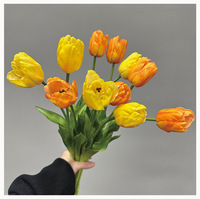 Bouquet de tulipes artificielles au toucher réel, imprimé en 3D, décoration d'intérieur, arrangement en vase, centre de table de mariage