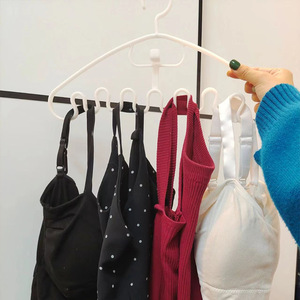 Wave Shape <b>Clothes</b> Hanger White Multi Functional Hook Type Clothing Organizer For Belts Ties Pants <b>Storage</b> - Product Image 2