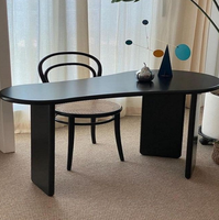 Table d'ordinateur de bureau en bois massif nordique simple bureau de chambre à coucher de maison moderne bureau de forme spéciale