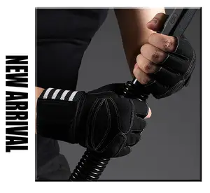 Sarung tangan angkat beban olahraga Pria Wanita, sarung tangan latihan Fitness olahraga nyaman, sarung tangan angkat beban setengah jari untuk Gym pria wanita