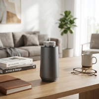 Diffuseur d'arômes de luxe portable et écologique pour voiture et maison, avec chargeur Type-C, technologie d'atomisation nano à double fluide contrôlée par application pour voiture