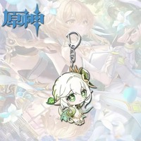 Gantungan Kunci Akrilik Game Yuan Shen Tentara Tersebar Funina Zhongli Lightning General Liontin Karakter Aksesoris Ransel Hadiah