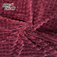 KINGCASON 100% polyester best-seller matières premières confortables double face coupe rayure corail flanelle polaire pour le marché serbe