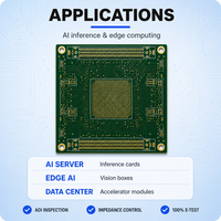 Module d'inférence IA HDI PCB - Carte PCB multicouche 16 couches, service de conception, fabrication et assemblage électronique de PCBA sur mesure